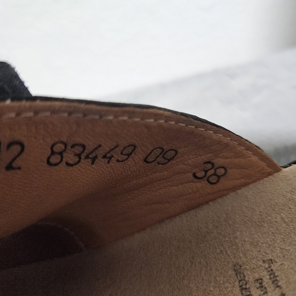 Black Leather Think Shoes (7.5) or (38) - Picture 4 of 5